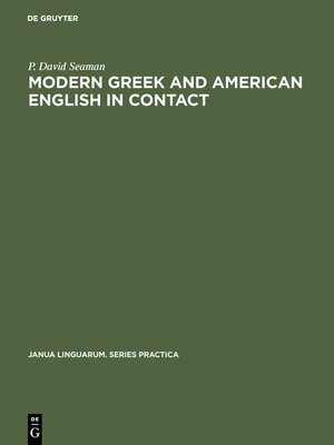 cover image of Modern Greek and American English in Contact